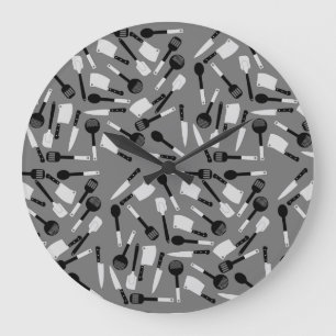 Kochmuster Große Wanduhr