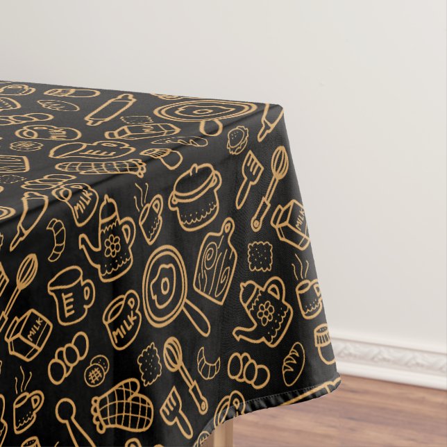 Kochnische Schwarz Tischdecke (Beispiel)
