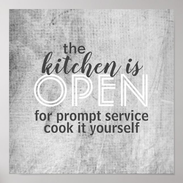 Kochplakat kochen Sie selbst Poster (Vorne)