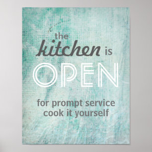 Kochplakat kochen Sie selbst Poster