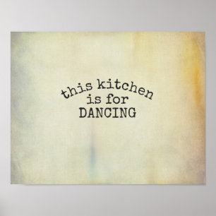 Kochplakat tanzt Vintager Stil Poster