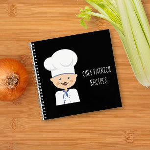 Kochrezept - Cartoon-Rezept für Küchenchef Notizbuch