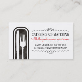 Kochs-Catering-Geschäftskarte des Gabelmessers Visitenkarte