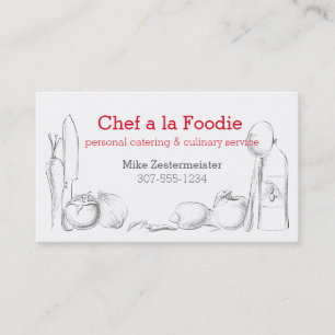 Kochs-Catering-Geschäftskarten der Visitenkarte