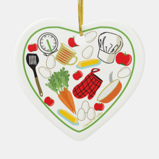 Kochs-Herz-Verzierung Keramik Ornament