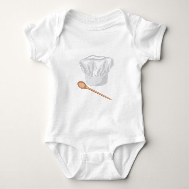 Kochs-Hut Baby Strampler (Vorderseite)