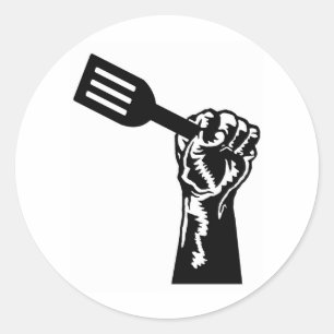 Kochs-Power Runder Aufkleber