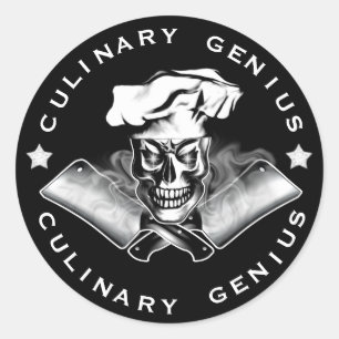 Kochs-Schädel 3,1 Runder Aufkleber