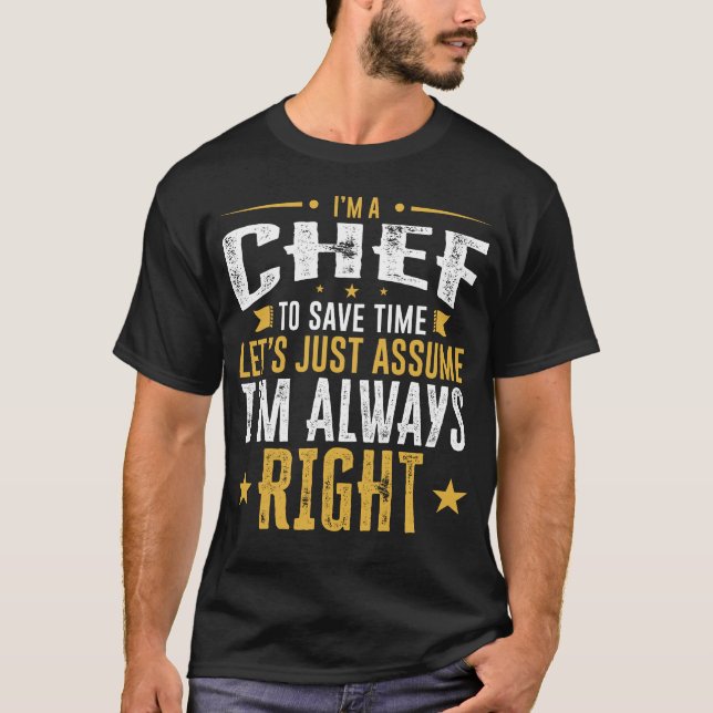 Kochs-Shirt retten Zeit annehmen, dass ich rechtes T-Shirt (Vorderseite)