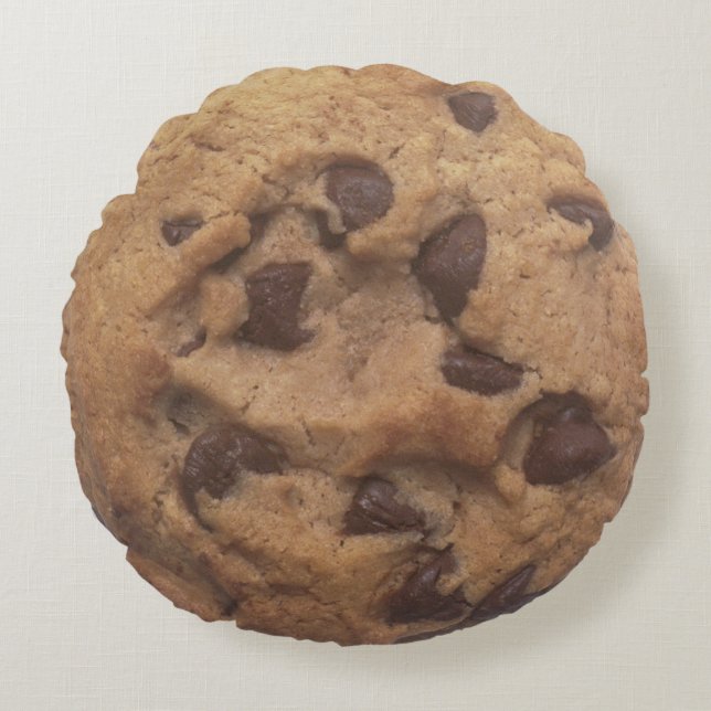 Kochschokoladenchip Rundes Kissen (Vorderseite)
