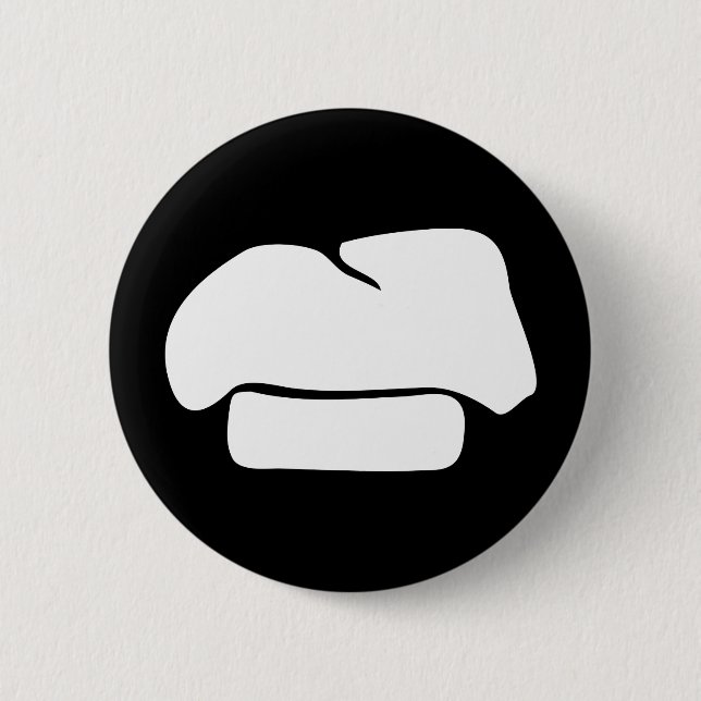 Kochshut-Silhouette Button (Vorderseite)