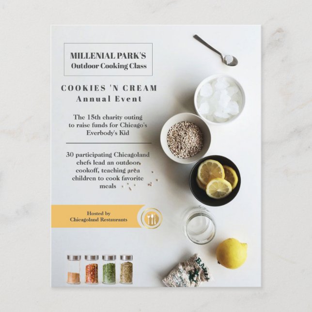 Kochveranstaltung Flyer (Vorne)