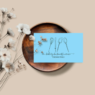 Kochwerkzeuge Backwaren hausgemachte Lebensmittel  Visitenkarte