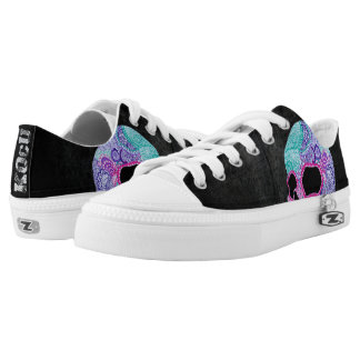 Kocu Schädel-Schuhe Niedrig-geschnittene Sneaker