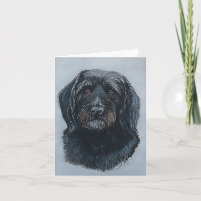 Koda Golden Doodle Doodle Kunst Karte (Vorderseite)