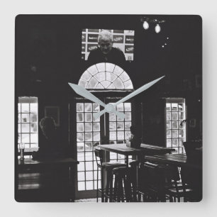 Kodak Film BNW Bar Beer TV Windows Wall Clock Quadratische Wanduhr