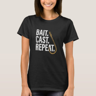 Köder Gießen Wiederholen Angelgeschenke Männer Vat T-Shirt