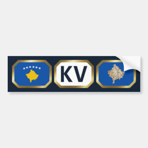 Kodex Autoaufkleber für die Flagge des Kosovo
