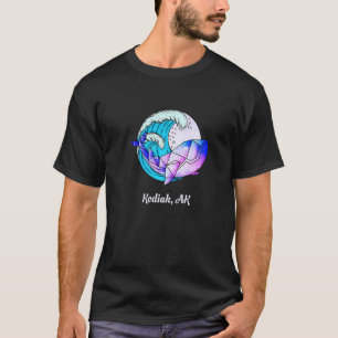 Kodiak Ak Japanisch Paint Geometric Orca Killer Wa T-Shirt