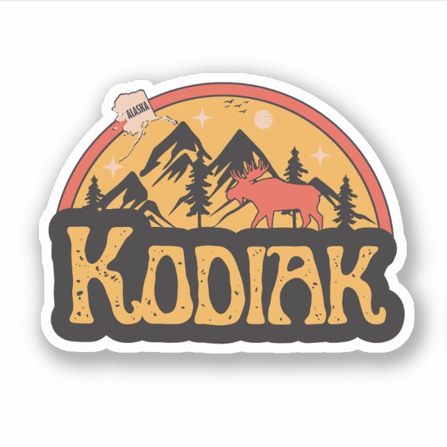 Kodiak, Alaska-Aufkleber Aufkleber (Vorderseite)