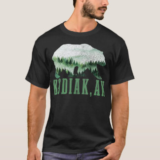 Kodiak Alaska Grizzly Bär Naturwandern Camping H T-Shirt