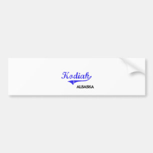 Kodiak-Alaska-Stadt-Klassiker Autoaufkleber