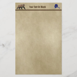 Kodiak-Bär auf altem Papier