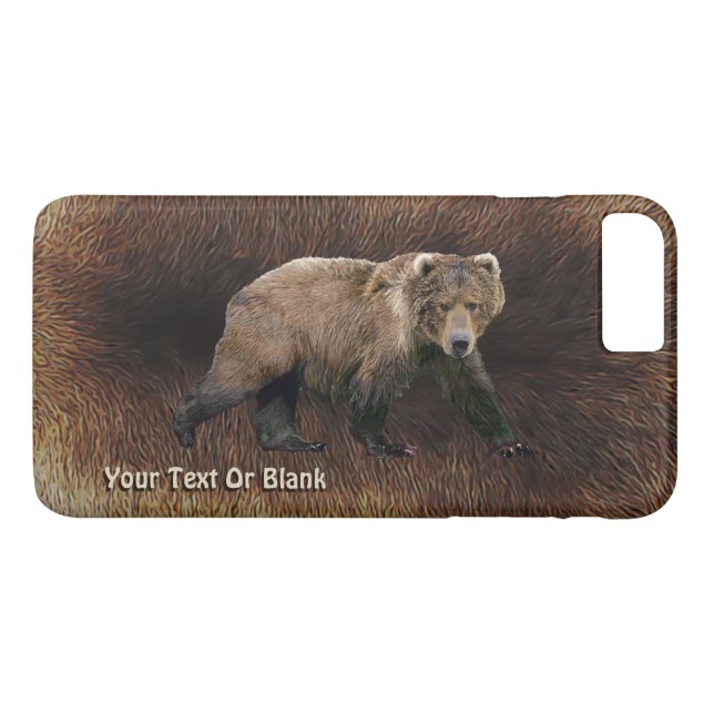 Kodiak-Bär auf Kariou-Fur Case-Mate iPhone Hülle (Rückseite (Horizontal))