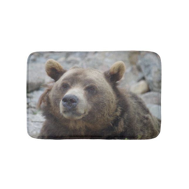 Kodiak Bärenportrait Foto mit Nahaufnahme Badematte (Vorderseite)