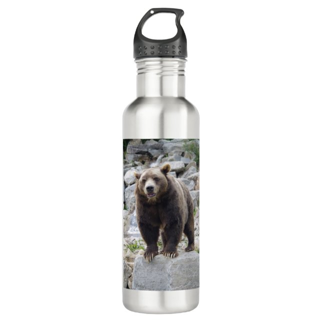 Kodiak Bear Edelstahlflasche (Vorderseite)
