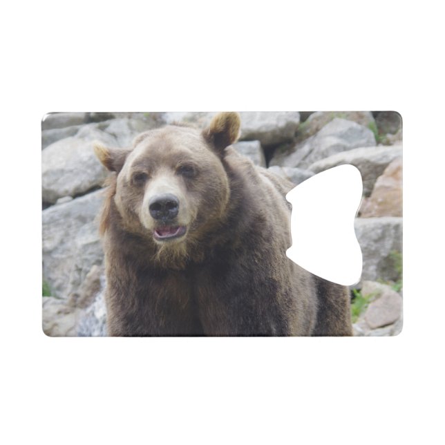 Kodiak Bear Geldbeutel Flaschenöffner (Vorderseite (Horizontal))