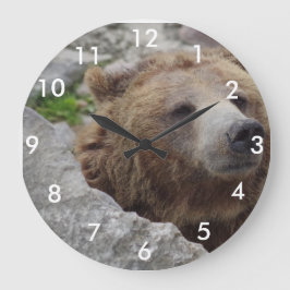 Kodiak Bear Große Wanduhr