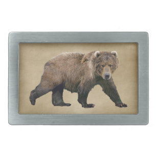 Kodiak Bear Rechteckige Gürtelschnalle