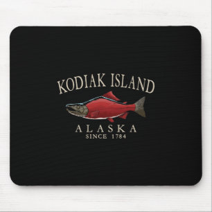Kodiak-Insel Alaska Lachs Seit 1784 Elfenbeinweiß Mousepad