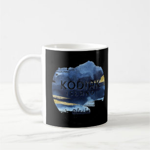 Kodiak Insel Alaska Wasserfarbe Design Reisende So Kaffeetasse