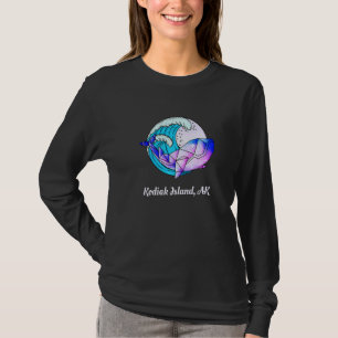 Kodiak Island Ak Japanisch Paint Geometric Orca Ki T-Shirt