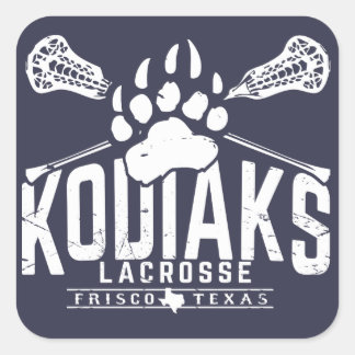 Kodiak Lacrosse - Square Blue Sticker