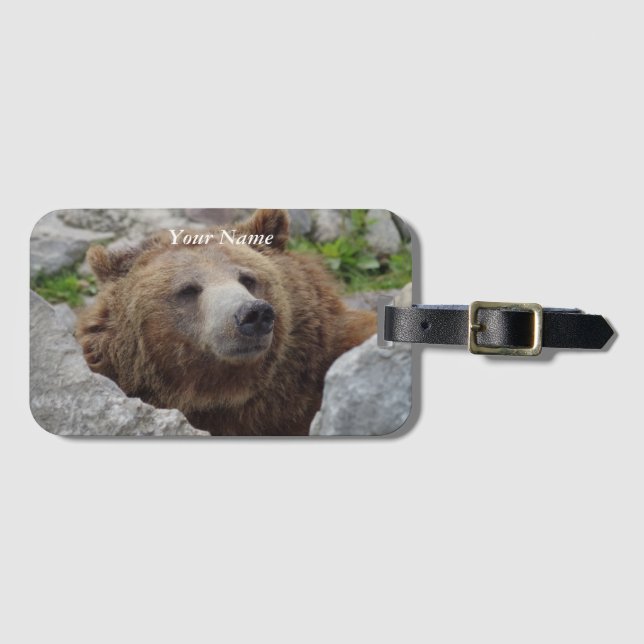 Kodiakbär Gepäckanhänger (Vorderseite (Horizontal))