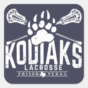 KodiakLacrosse - quadratischer blauer Aufkleber