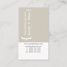 Kodierer minimaler CSS-Computerprogrammierer Visitenkarte