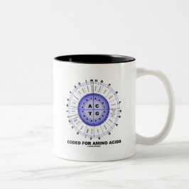 Kodiert für Aminosäuren (genetischer Code DNS) Zweifarbige Tasse