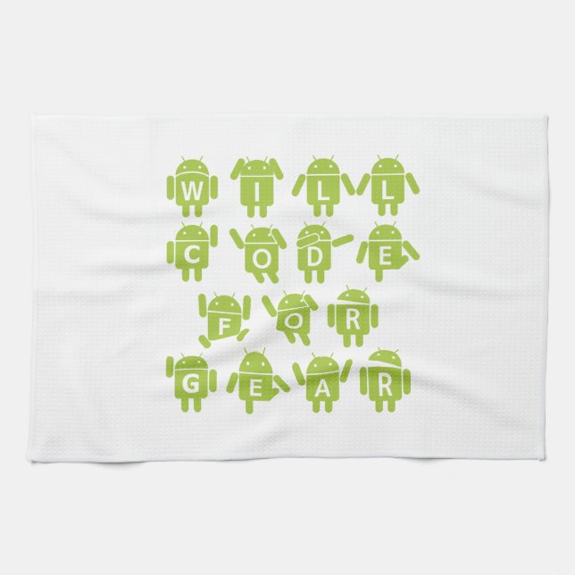 Kodiert für Gang (Bugdroid Softwareentwickler) Handtuch (Horizontal)