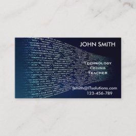 Kodierungstechnologielehrer oder -tutor visitenkarte