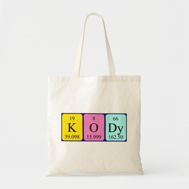 Kody Periodic Table name Tosack Tragetasche (Vorne)