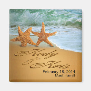 Kody u. Kris Starfish-Paare NAMEN im SAND Magnet