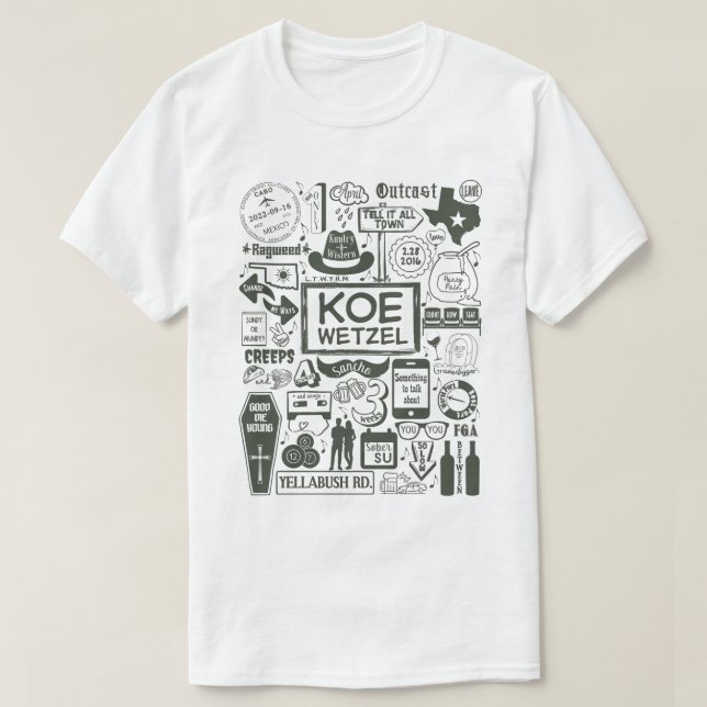 Koe Song Titles T-Shirt (Design vorne)