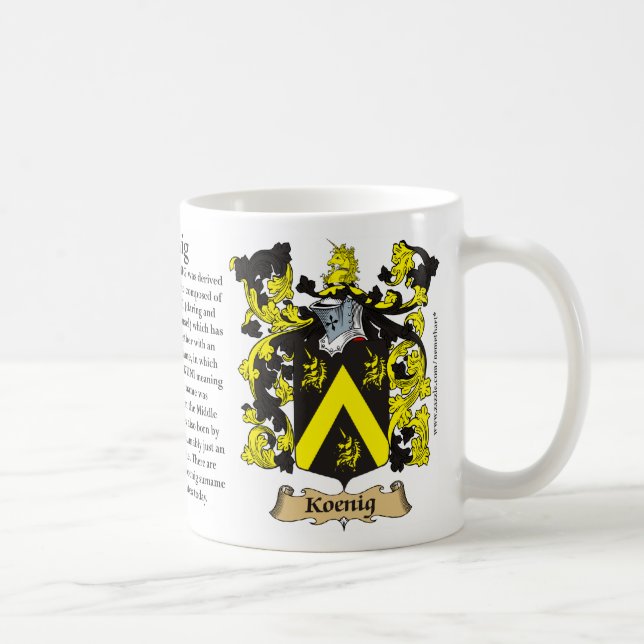 Koenig, der Ursprung, die Bedeutung und die Kaffeetasse (Rechts)