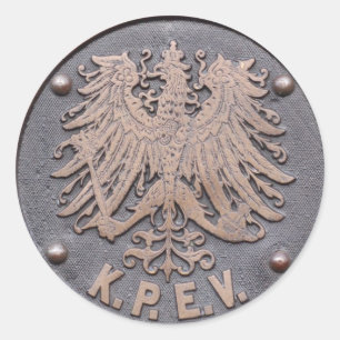 Koeniglich Preussische Eisenbahn-Verwaltung Runder Aufkleber