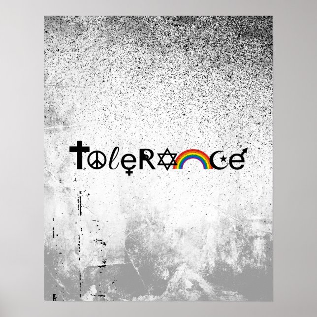 KOEXISTE MIT TOLERANZ -.pnng Poster (Vorne)