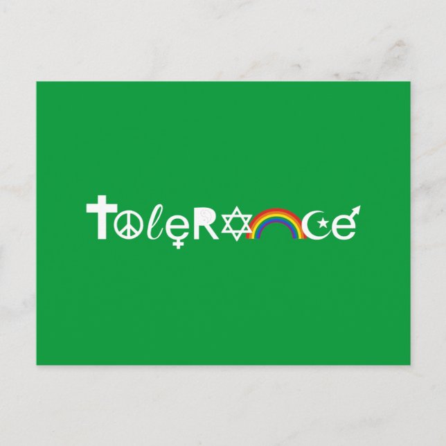 KOEXISTE MIT TOLERE POSTKARTE (Vorderseite)
